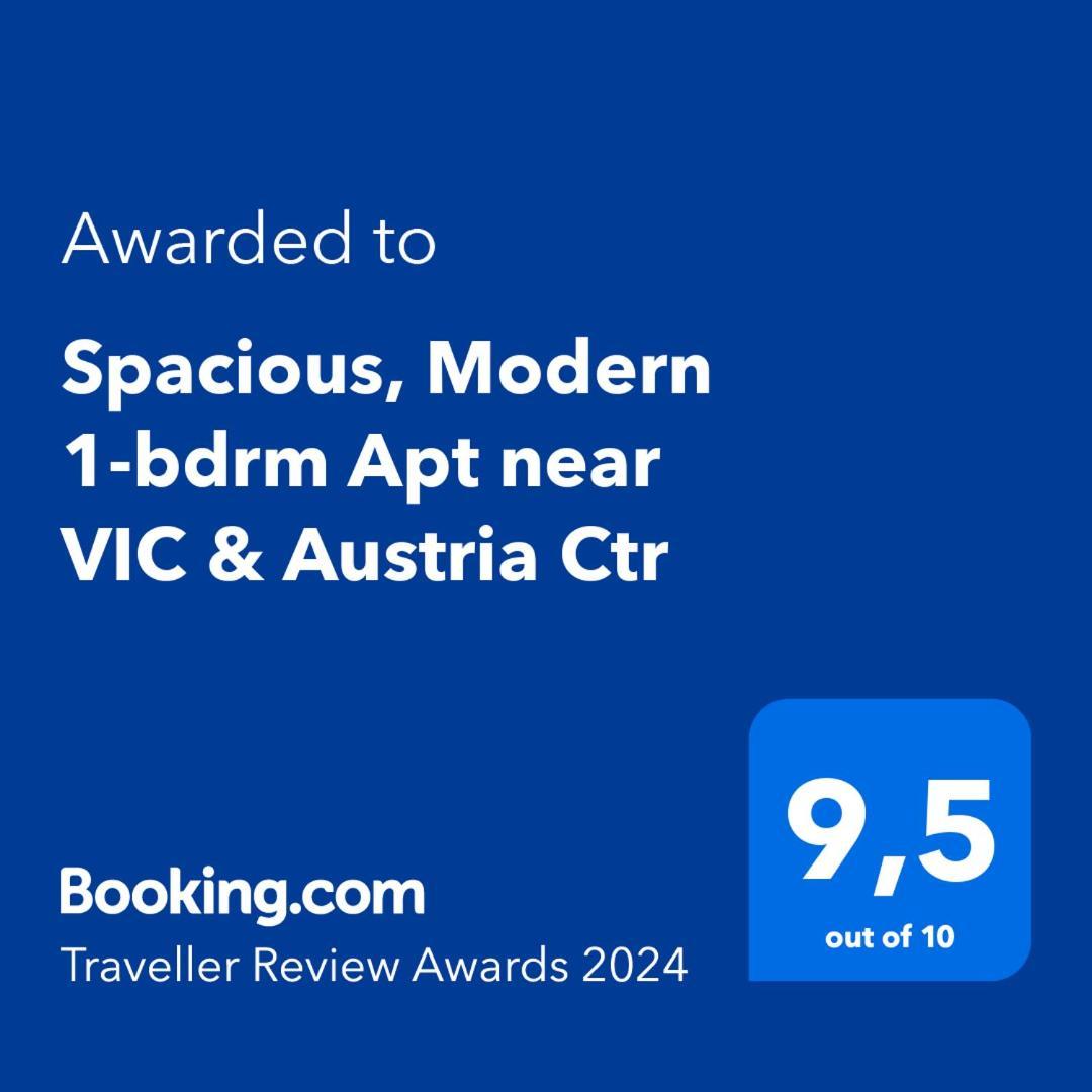 Spacious, Modern 1-Bdrm Apt Near Vic & Austria Ctr Leilighet Wien Eksteriør bilde